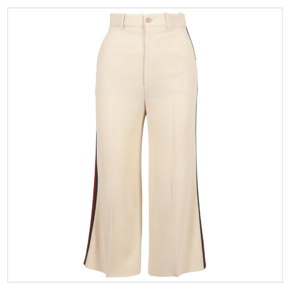 Gucci Pants - ⚡️SOLD⚡️ gucci black high rise web-striped bootcut pants - size 38